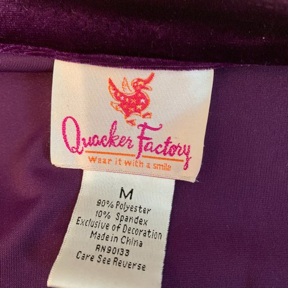 Quacker Factory purple velvet sequin jacket size M excellent condition - Picture 11 of 12